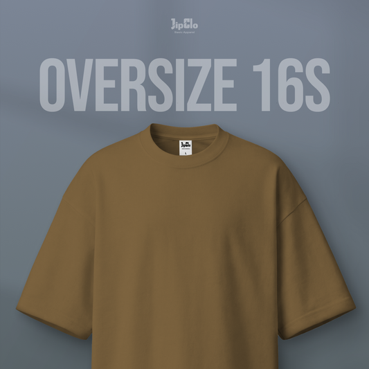 Kaos Polos Oversized Heavyweight Cotton 16s Camel - Jipclo