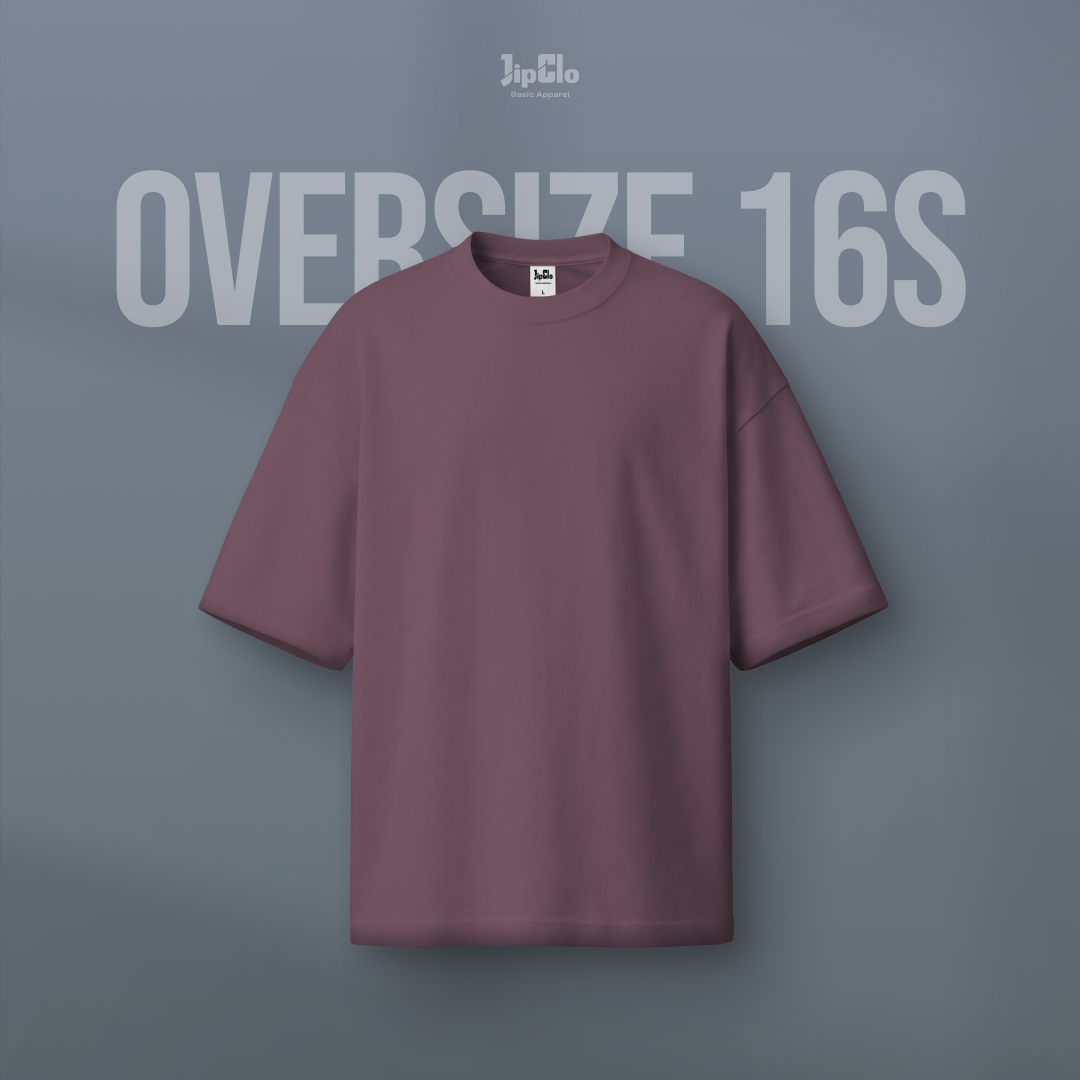 Kaos Polos Oversized Heavyweight Cotton 16s Dusty Lilac - Jipclo