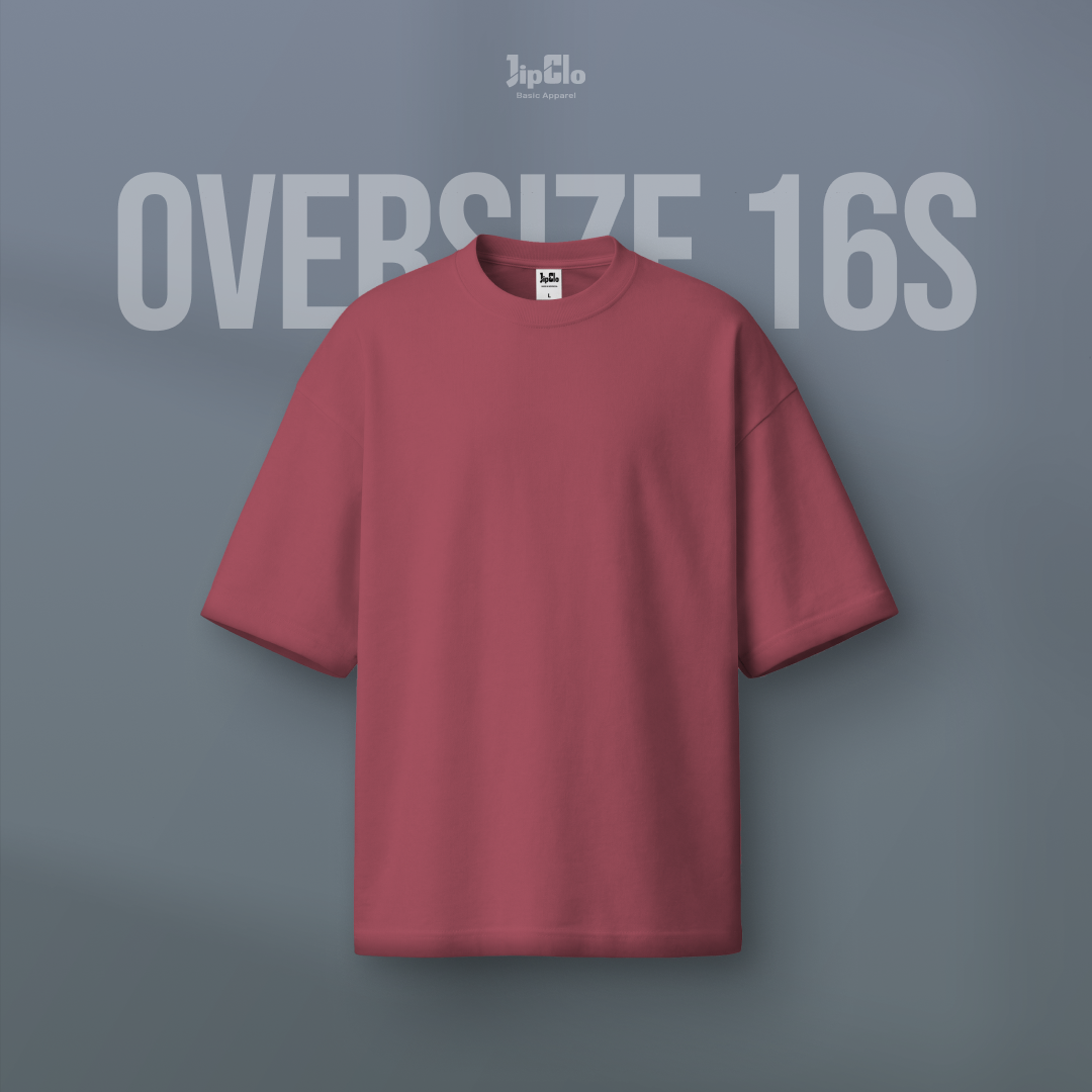 Kaos Polos Oversized Heavyweight Cotton 16s Rustic Rose - Jipclo