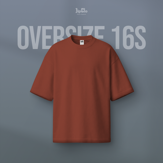 Kaos Polos Oversized Heavyweight Cotton 16s Terracotta - Jipclo