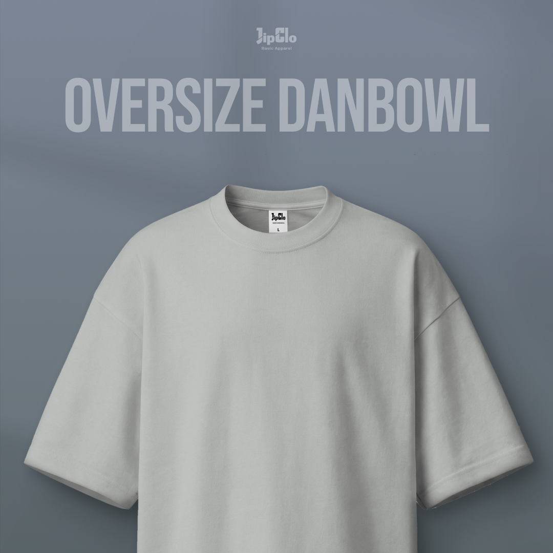 Kaos Polos Oversized Two Face Double Knit 30s Abu Muda - Jipclo