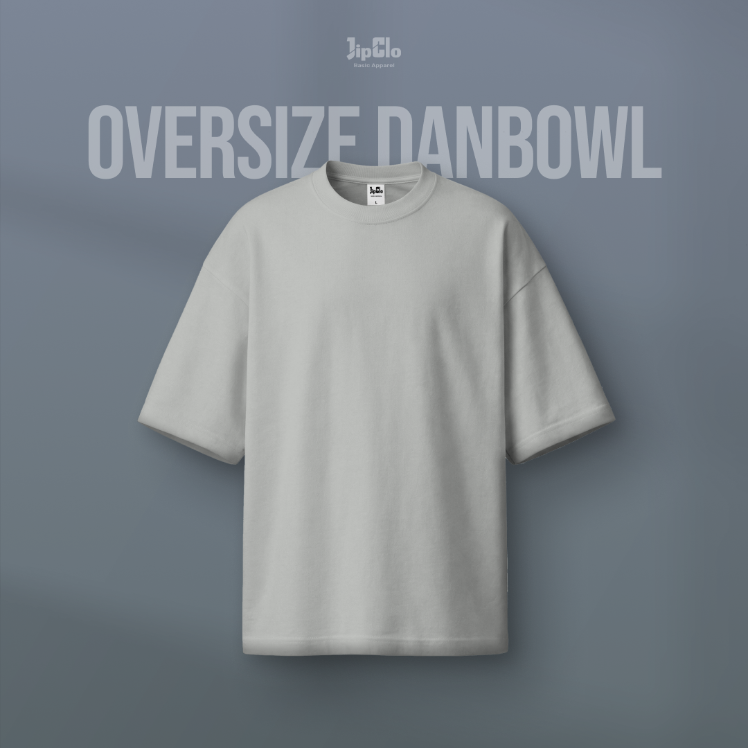 Kaos Polos Oversized Two Face Double Knit 30s Abu Muda - Jipclo