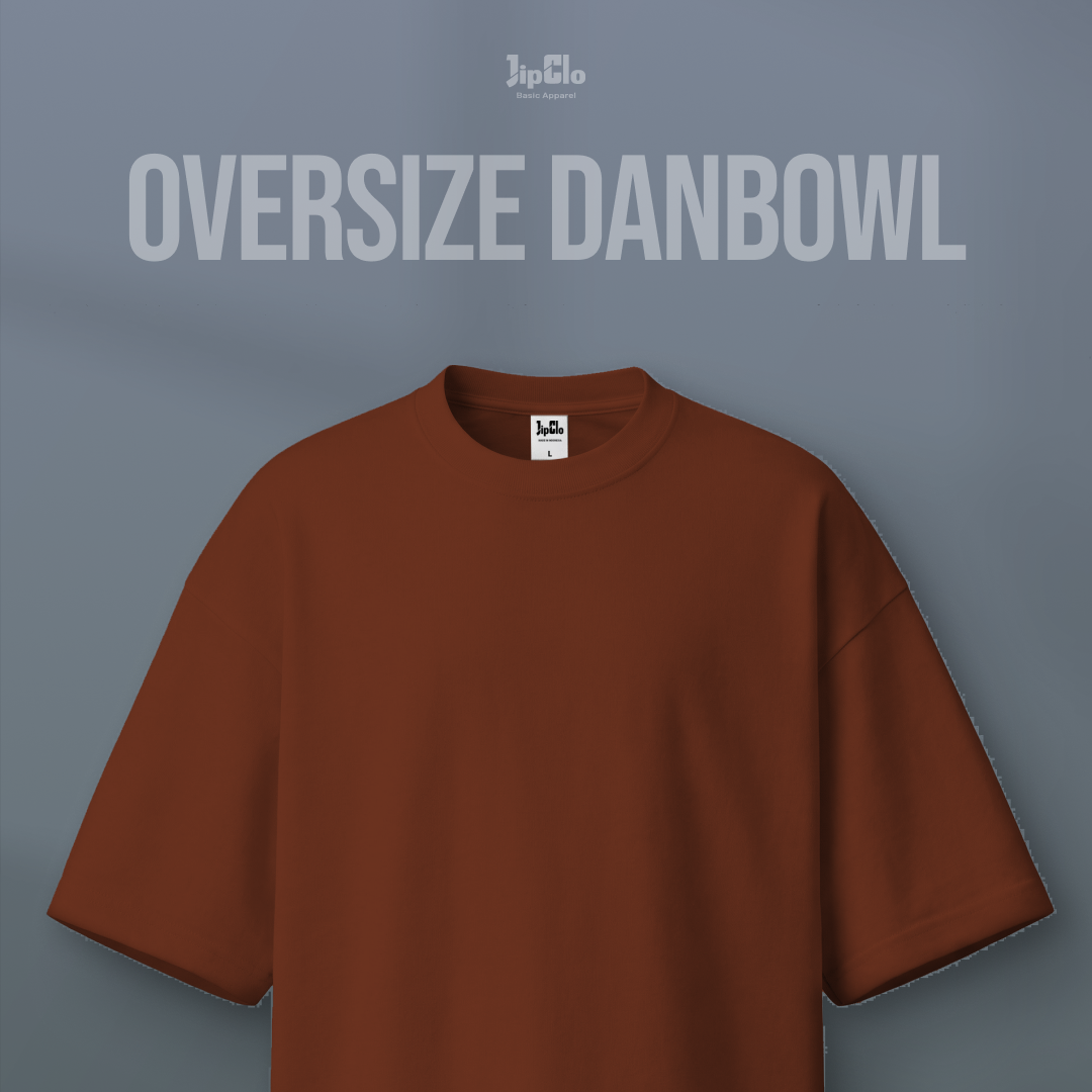 Kaos Polos Oversized Two Face Double Knit 30s Arabian Spice - Jipclo