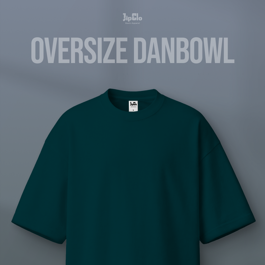 Kaos Polos Oversized Two Face Double Knit 30s Atlantic Sea - Jipclo