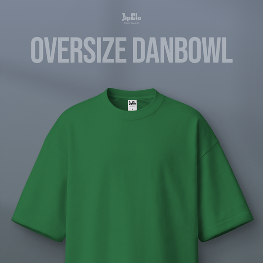 Kaos Polos Oversized Two Face Double Knit 30s Cactus Green - Jipclo