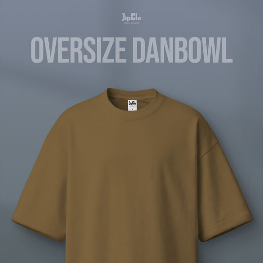 Kaos Polos Oversized Two Face Double Knit 30s Camel - Jipclo