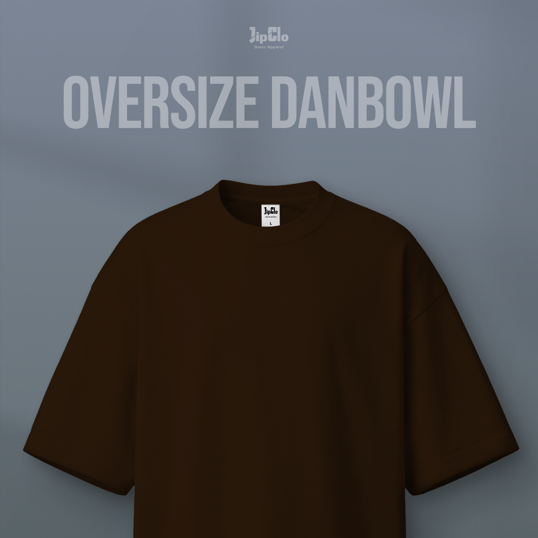 Kaos Polos Oversized Two Face Double Knit 30s Coffee - Jipclo