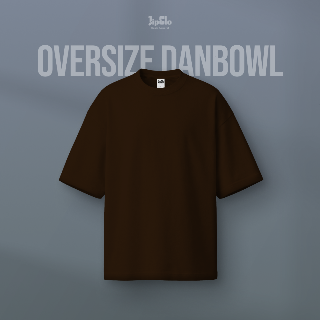 Kaos Polos Oversized Two Face Double Knit 30s Coffee - Jipclo