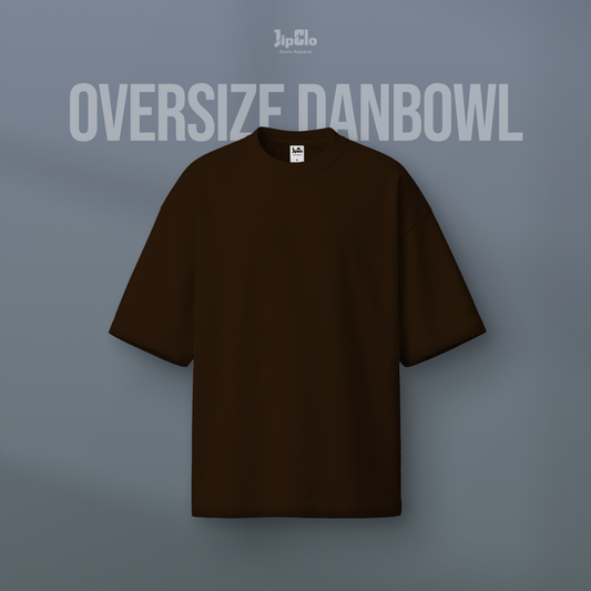 Kaos Polos Oversized Two Face Double Knit 30s Coffee - Jipclo