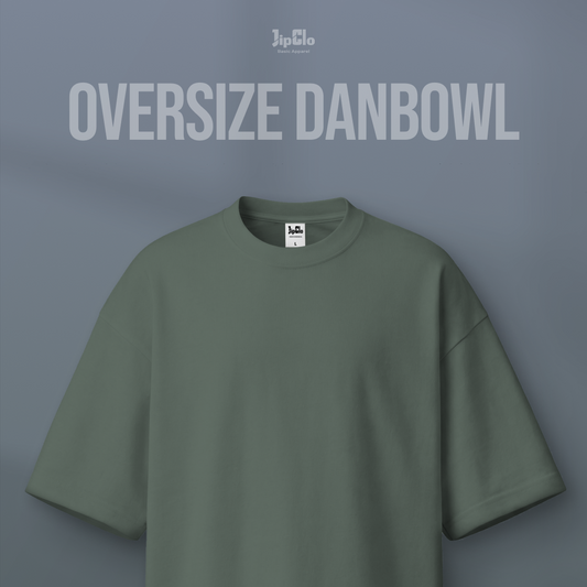 Kaos Polos Oversized Two Face Double Knit 30s Convert Green - Jipclo