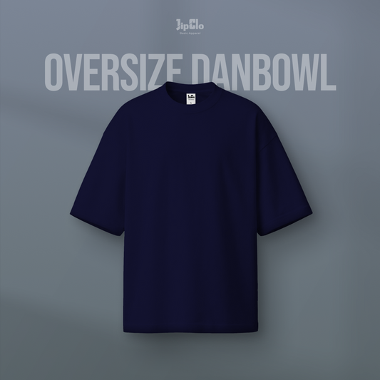 Kaos Polos Oversized Two Face Double Knit 30s Dark Navy - Jipclo