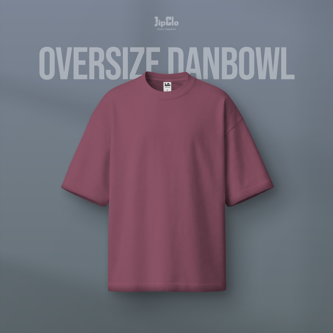Kaos Polos Oversized Two Face Double Knit 30s Taupe - Jipclo
