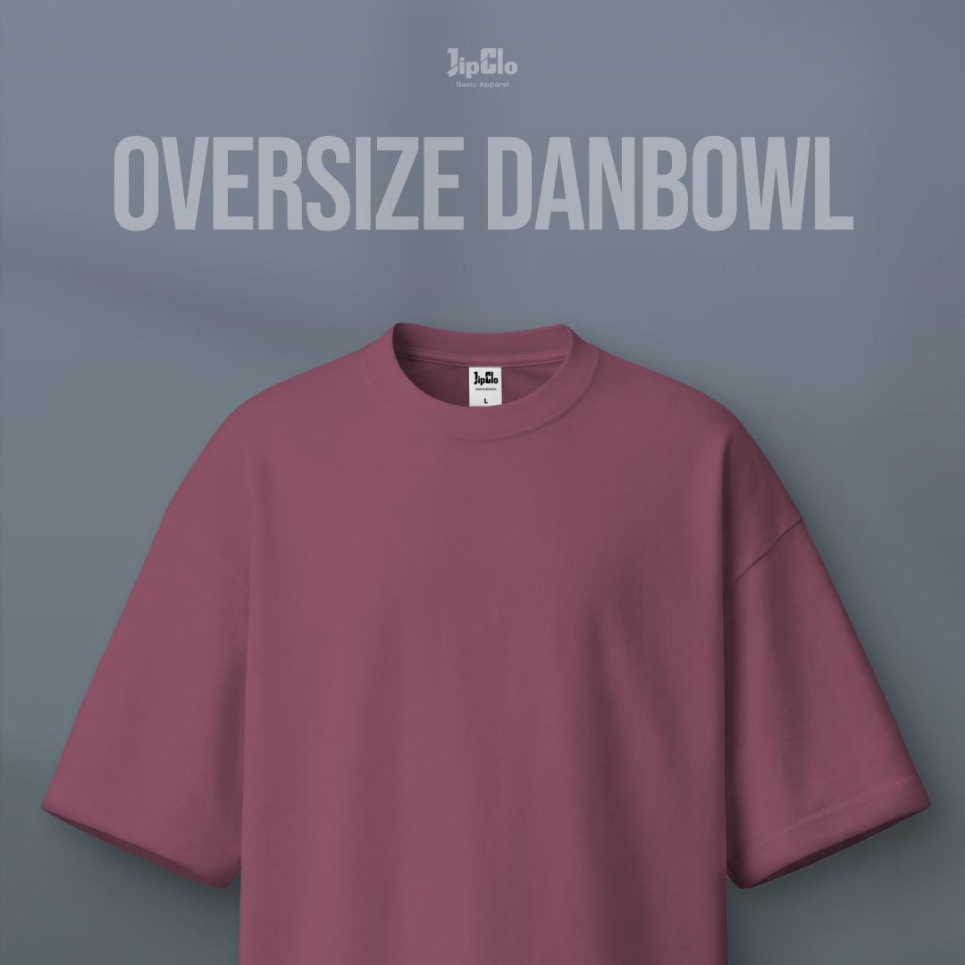 Kaos Polos Oversized Two Face Double Knit 30s Taupe - Jipclo