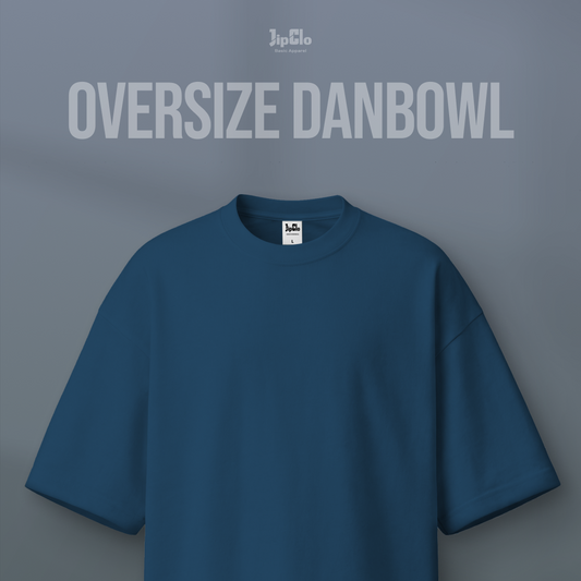Kaos Polos Oversized Two Face Double Knit 30s Mineral Blue - Jipclo