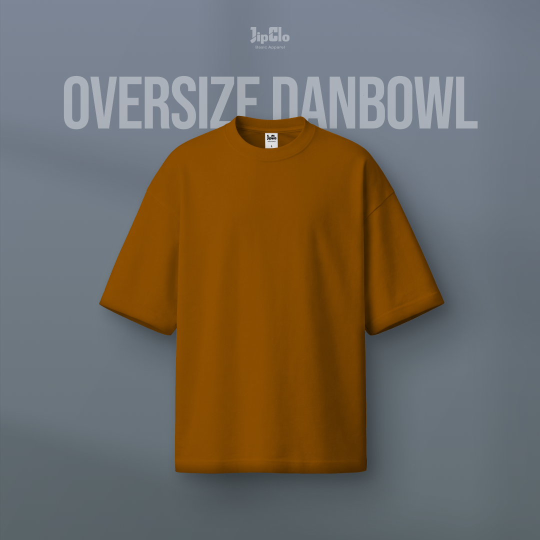Kaos Polos Oversized Two Face Double Knit 30s Mustard - Jipclo