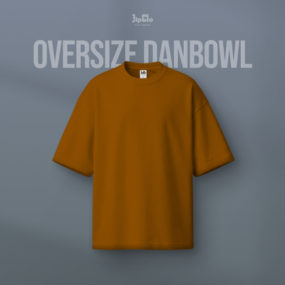 Kaos Polos Oversized Two Face Double Knit 30s Mustard - Jipclo