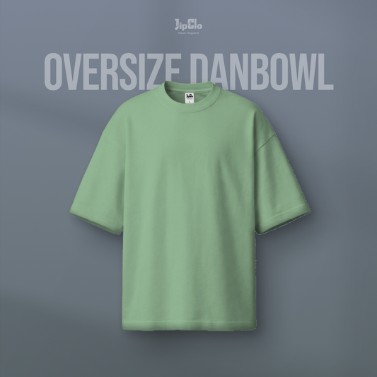 Kaos Polos Oversized Two Face Double Knit 30s Sage Green- Jipclo