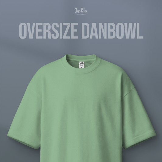 Kaos Polos Oversized Two Face Double Knit 30s Sage Green- Jipclo