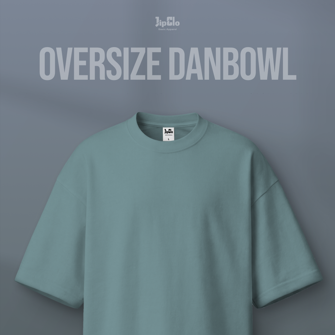 Kaos Polos Oversized Two Face Double Knit 30s Sea Green - Jipclo
