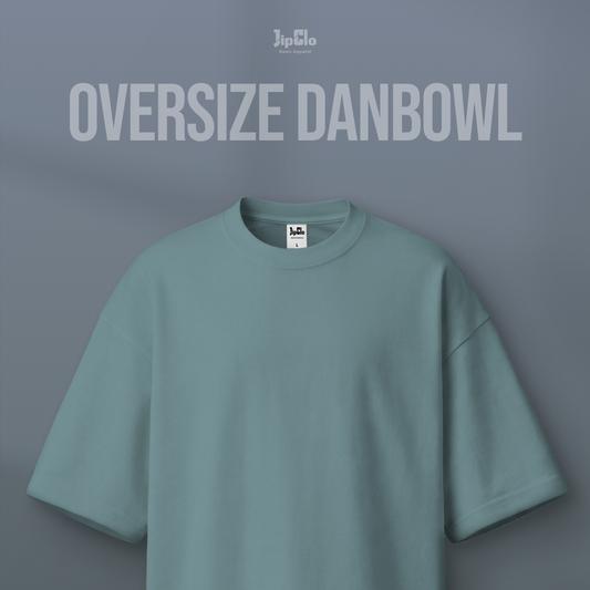 Kaos Polos Oversized Two Face Double Knit 30s Sea Green - Jipclo