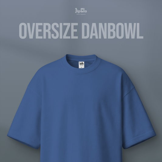 Kaos Polos Oversized Two Face Double Knit 30s Steel Blue - Jipclo