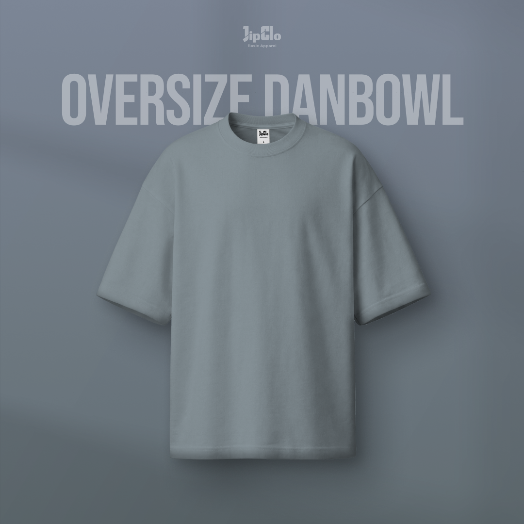Kaos Polos Oversized Two Face Double Knit 30s Stone Grey - Jipclo
