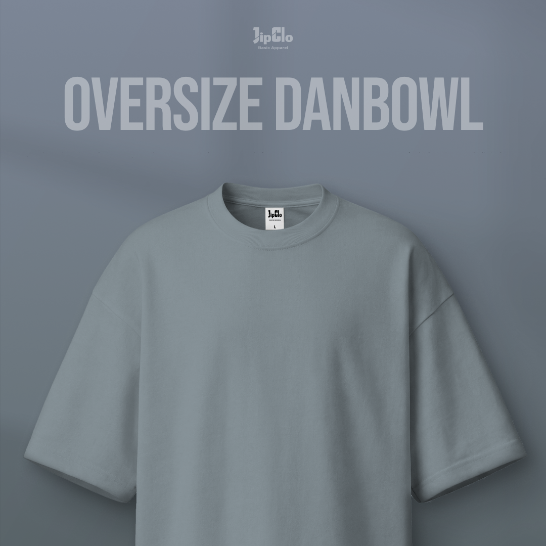 Kaos Polos Oversized Two Face Double Knit 30s Stone Grey - Jipclo