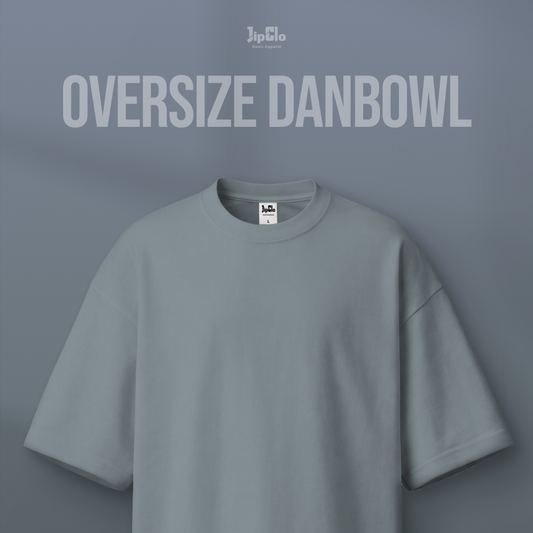 Kaos Polos Oversized Two Face Double Knit 30s Stone Grey - Jipclo