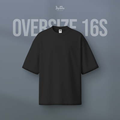 Kaos Polos Oversized Heavyweight Cotton 16s Hitam - Jipclo