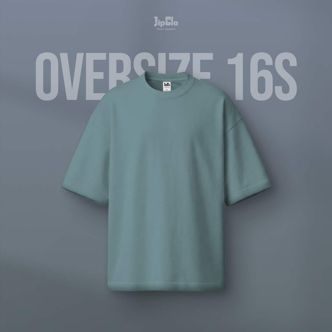 Kaos Polos Oversized Heavyweight Cotton 16s Sea Green - Jipclo