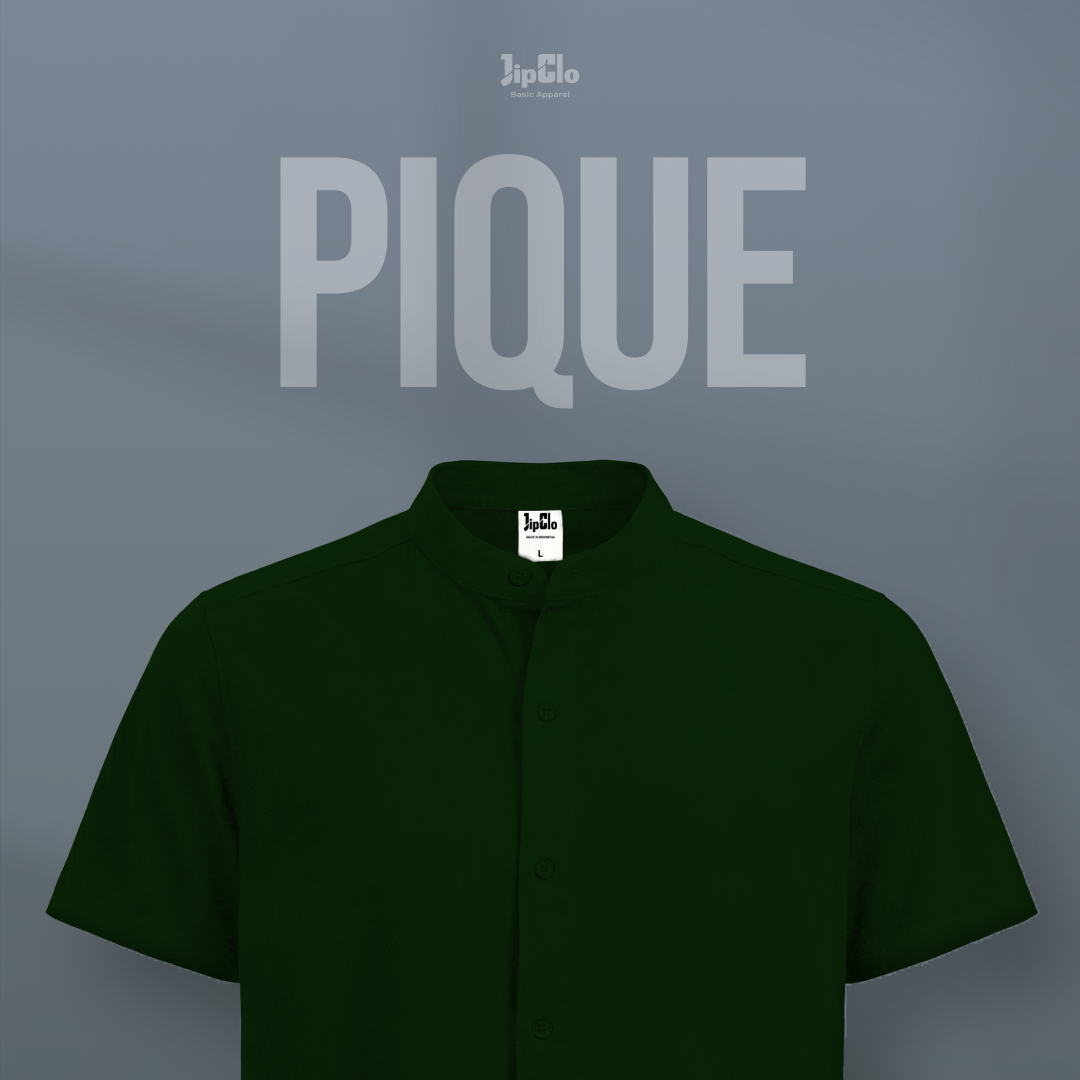 Kemeja Pique Hijau Botol - Jipclo