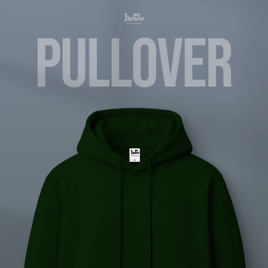 Hoodie Fleece Pullover Hijau Botol- Jipclo