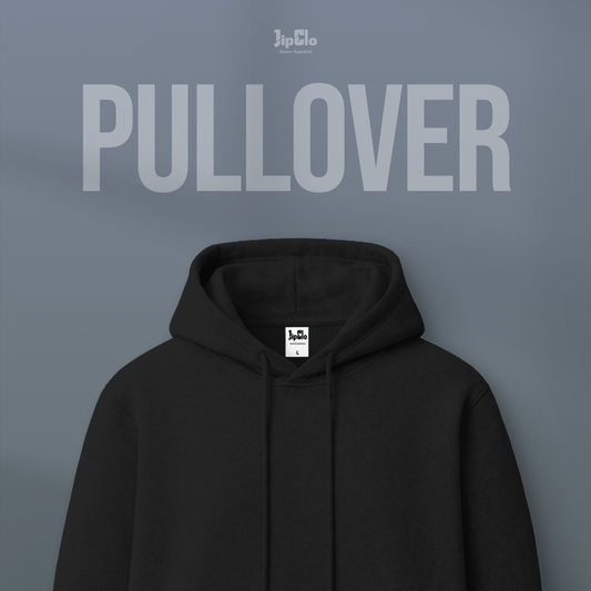 Hoodie Fleece Pullover Hitam - Jipclo