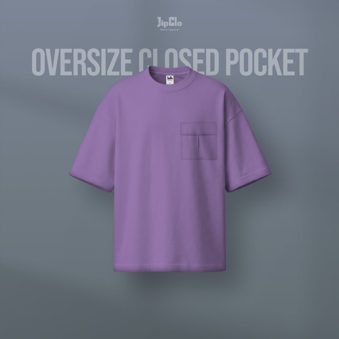 Kaos Polos Oversized Closed Pocket Heavyweight Cotton 16s L Mist - Jipclo