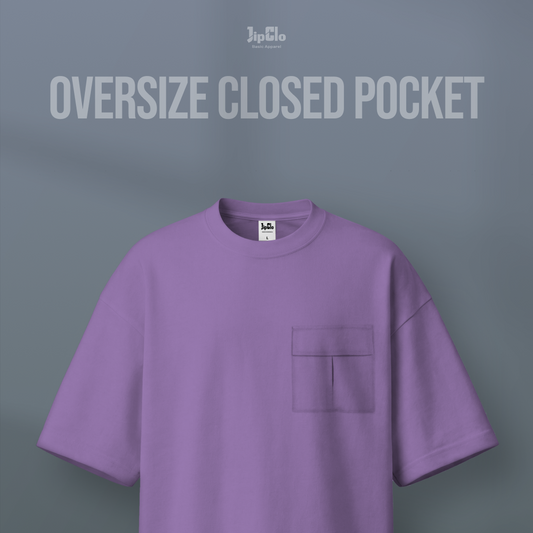 JIPCLO KAOS POLOS OVERSIZED CLOSED POCKET HEAVYWEIGHT COTTON 16S - L MIST