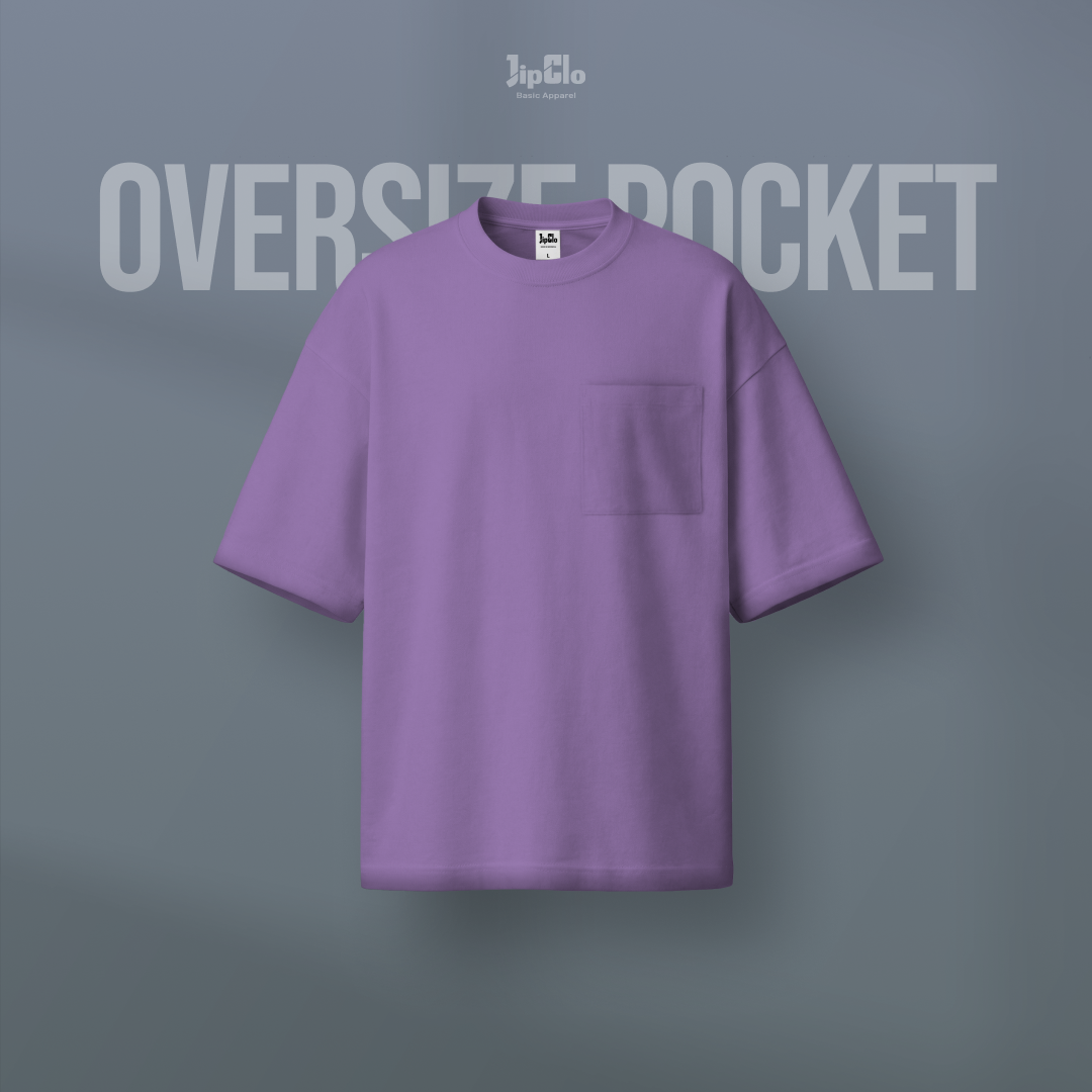Kaos Polos Oversized Pocket Heavyweight Cotton 16s L Mist - Jipclo