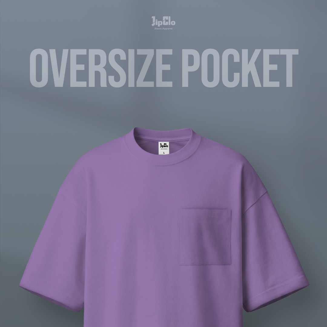 Kaos Polos Oversized Pocket Heavyweight Cotton 16s L Mist - Jipclo