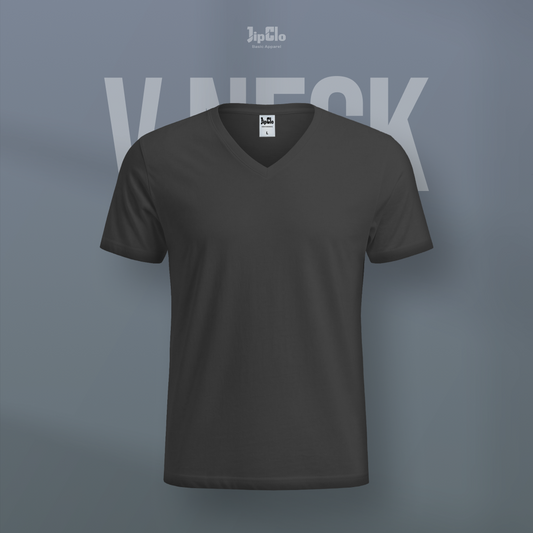 JIPCLO KAOS POLOS BASIC V-NECK - ABU TUA