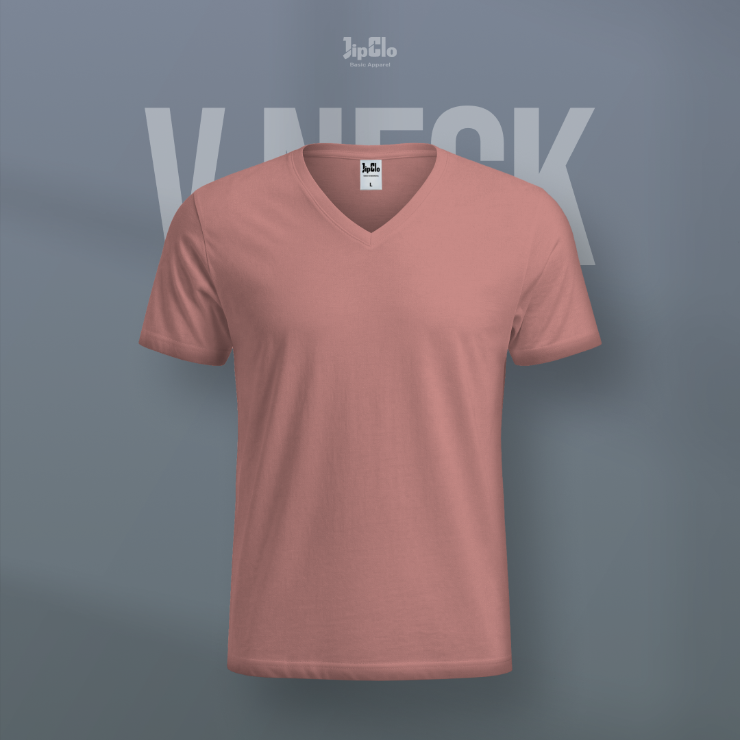 Kaos Polos V-Neck Cotton 30s - Jipclo