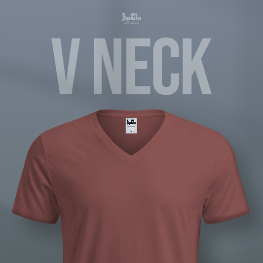 Kaos Polos V-Neck Cotton 30s Arabian Spice - Jipclo