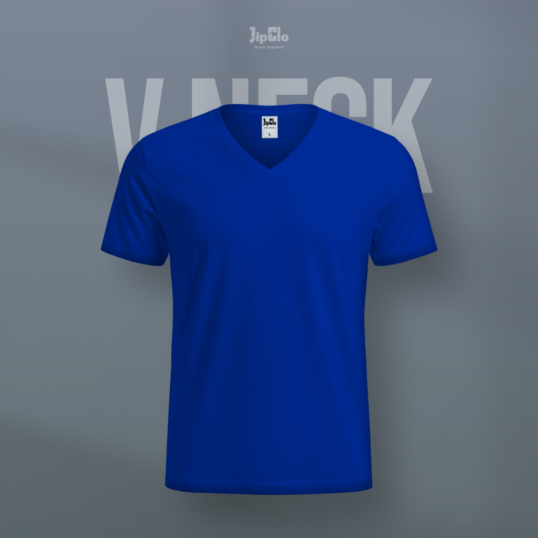 Kaos Polos V-Neck Cotton 30s - Jipclo