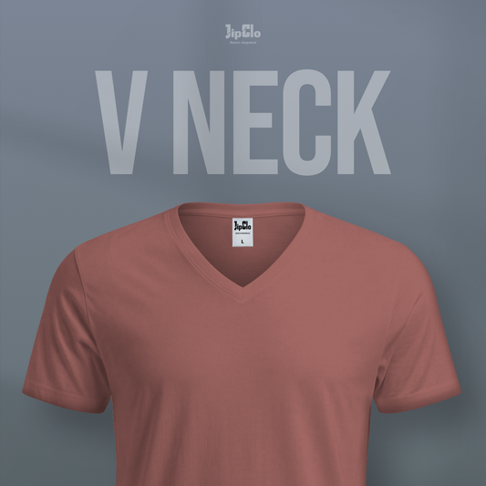Kaos Polos V-Neck Cotton 30s Dark Pink - Jipclo