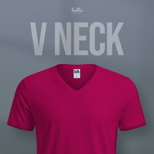 JIPCLO KAOS POLOS BASIC V-NECK -FANTA