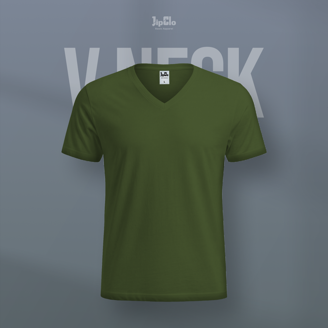 Kaos Polos V-Neck Cotton 30s - Jipclo
