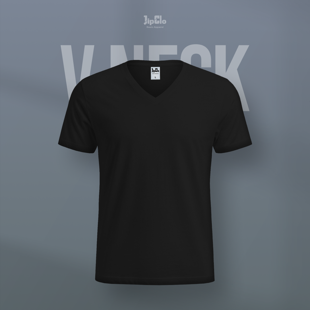 Kaos Polos V-Neck Cotton 30s - Jipclo