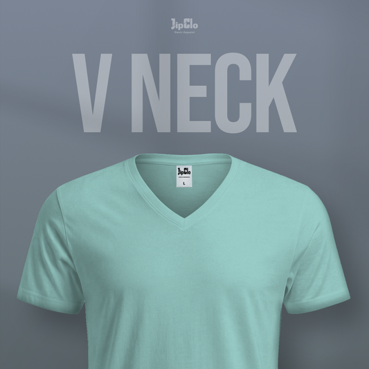 Kaos Polos V-Neck Cotton 30s Mint - Jipclo