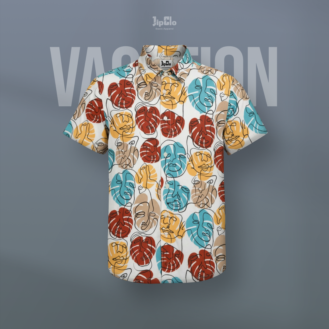 Kemeja Printing Vacation Rayon Woven - Jipclo
