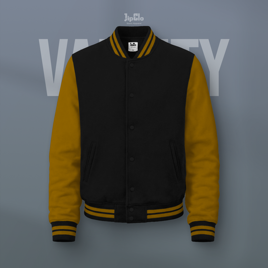 Jaket Varsity Baseball Hitam - Jipclo