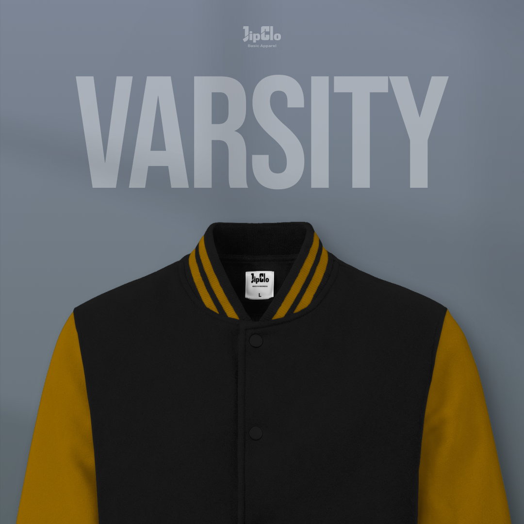 Jaket Varsity Baseball Hitam - Jipclo