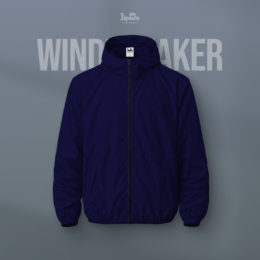 Jaket Windbreaker Navy - Jipclo